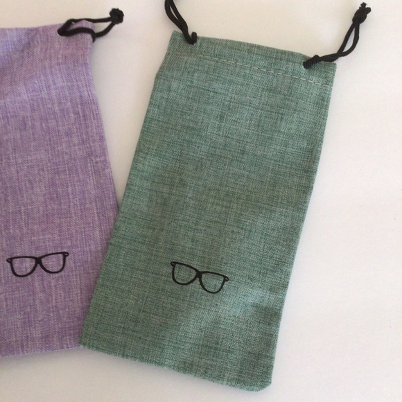 BUNDLE OF EYEGLASS LINEN FABRIC POUCHES. NWOT - Picture 5 of 5